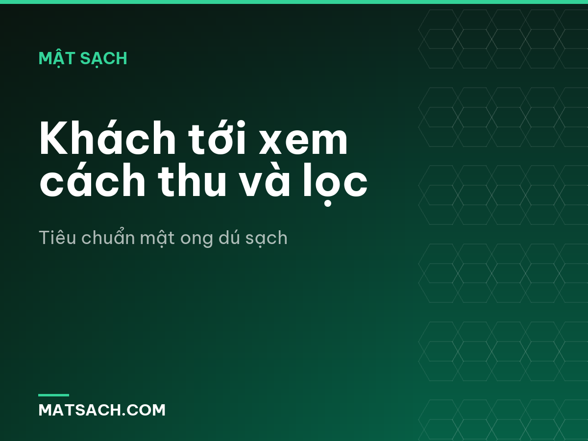 Khách tới xem cách thu và lọc